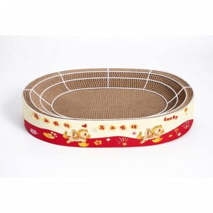 Round Corrugated Cat Scratcher Bed