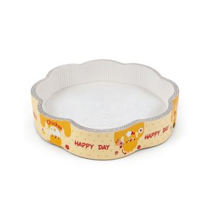 Flower-Shaped Cat Scratcher Bed