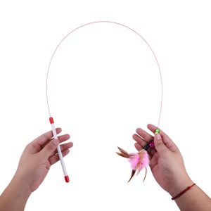 Cat Teaser Wand with Feather and Bell product image 2 - CZG Pet Store
