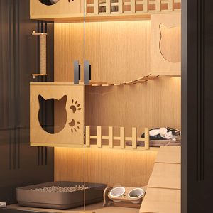 Panoramic Indoor Cat Villa with Litter Area product image 2 - CZG Pet Store